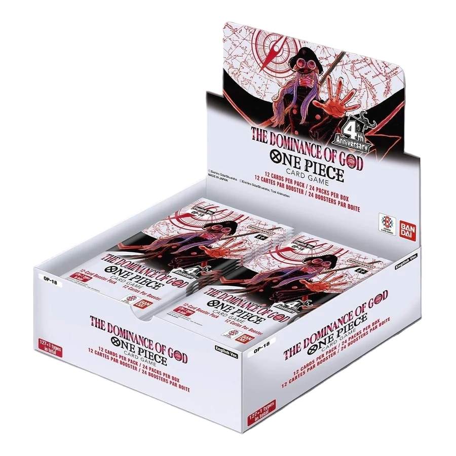 OP-18 The Dominance of God Booster Box English ONE PIECE CARD — authentic English One Piece trading card game product